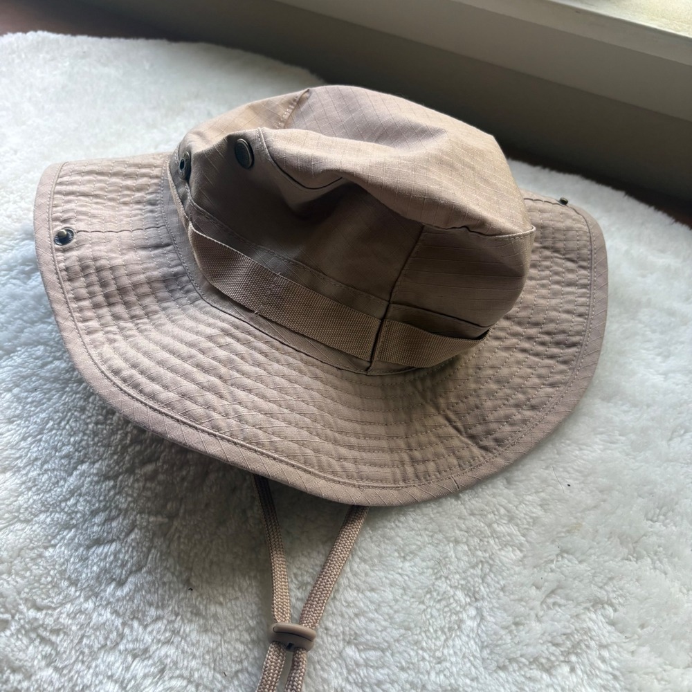 Tan Ripstop Boonie Hat Military Sun Hot Weather Type II Size 60 Tactical Khaki
